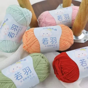 Mengchu 60% Cotton 40% Acrylic Cotton Crochet Knitting Combed Compact Yarn Multiple Colors Hand Weaving Thread Thick Knitting