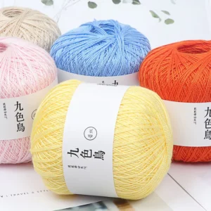 Mercerized Cotton Thread Dyed Melange Yarn for Crochet Hand Knitting Embroidery Weaving 100% Cotton Lace Yarn Sweater