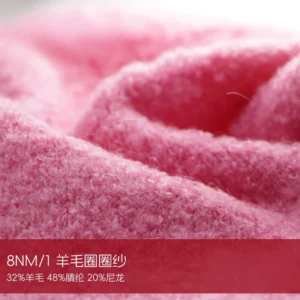 Merino Wool Loop Yarns 32%Merino Wool 48%Acrylic 20%Nylon Blended Hand Knitting Yarn Women Sweater 400m per 50grs