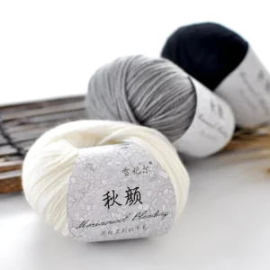 Merino Wool and Acrylic Blended Yarn Recycled Melange Style for Kids Fall Coat Knitted Worsted Fabric Line