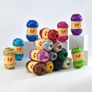 Metallic Chenile Yarn for Crochet Knitting DIY Fabric Yarn Handmade Bags Hats Crafts