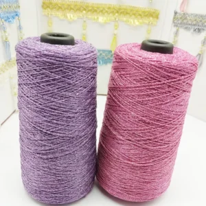 Metallic Color Silver Crocheting Yarns Knitting with Polyester Threads Crochet Metallic Thread Macrame Yarn Threads for Tassels