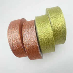 Metallic Factory Glitter Trimming and Decorative Gold Edging Ribbon for Gift Box Packing Bouquet Wrapping