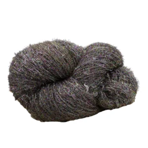 Metallic Gold Dyed Feather Yarn Polyester Blended for Knitting Shiny Yarn