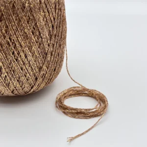 Metallic Gold Silver Thread Tube Ribbon for Craft and Decoration