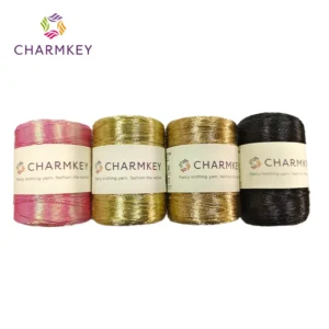 Metallic Knitting Cord 1mm Silver Gold Crochet DIY Handmade Christmas Decoration Wire Metallic Yarn for Crochet Bag