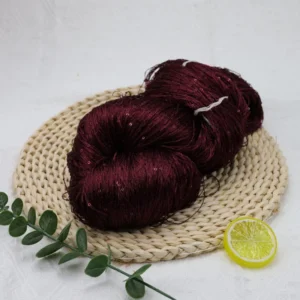 Metallic Sparkle Sequins Knot Crochet Thread for Hand Knitting Dyed Sweater Fancy Yarn