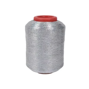 Metallic Yarn Polyester Metallic Yarn MH Type Golden Silver 12 MIC 1 110″ 75D Anti Pilling High Tenacity for Weaving
