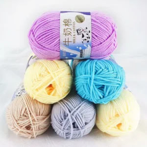 Milk Cotton Yarn 50g Baby 100 Cotton Yarn for Hand Knitting Crochet