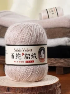 Mink Cashmere Melange Yarn Anti Pilling Warm Sewing Balls for Hand Knitted Scarves Hats Sweaters Dyed
