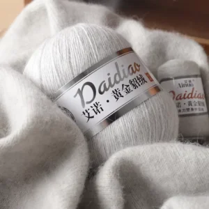 Mink Cashmere Yarns 50+20g/Set for Women’s Hand Knitting Dyed Patterns for Scarves Hats Embroidery Weaving Recycled Wool Thread