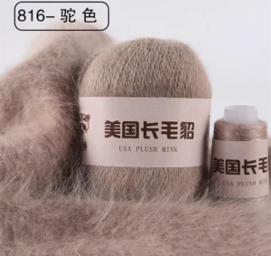 Mink Yarn 50g 350m Super Soft Long Hair Mink Yarn for Hand Knitting or Machine Sweater