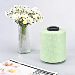 Mint Green Recycled Cotton Yarn for Spring Summer Lightweight Knitted T Shirt Polo Fabric