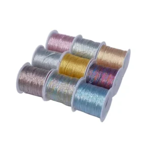 Mix Colorful Metallic Yarn Lurex Glitter Thread 100% Polyester High Tenacity Water Resistant Embroidery Threads