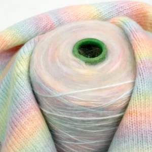 Mixed Color Blended 29% Polyester Air Covered Fancy Yarn for Weaving Bag