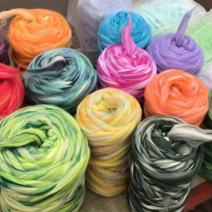 Mixed Color Felting Wool Fiber Natural Collection for Animal Projects Blended Yarn for Needlework and Needle Felting