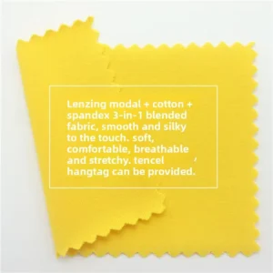 Modal Cotton for Modal Blended Knitted Jersey Fabric Abrasion Resistant Plain Dyed for T shirts Underwear and Briefs
