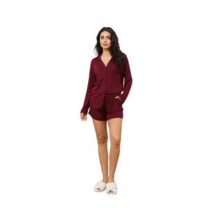 Modal Loungewear Pajama for Women Set Long Sleeve Female Pijama 2 Pcs Set
