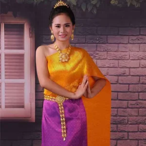 Modal and Polyester Vietnam Silk Fabric with Big Vitamin Flower Pattern