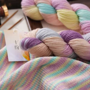 Mulberry 100% Pure Silk Yarn 100g Natural Fiber for Hand Dyeing & Raw Pattern Knitting Weaving