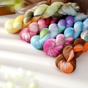 Mulberry Pure Silk Yarn 100% Natural Fiber Eco Friendly OE for Hand Knitting & Weaving Dyed Pattern