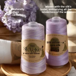 Mulberry Silk Cotton Lace Hand Knitted Yarn Tightly Twisted Threads Silky Smooth Soft Lustrous Finish Bleached Hand Knitting