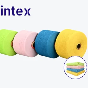 Multi Color Recycled Cotton Spun Yarn OE Yarn Raw Material for Face Towel Bath Towel Knitting