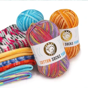 Multi color Gradient Blended Cotton Yarn Handwoven Yarn 3ply