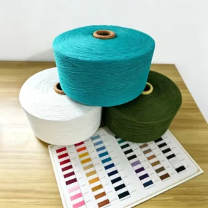 Multicolor Yarn Dyed Eco Friendly Recycled Cotton Polyester Blended OE Carded Yarn Ne 0.5s Ne 30s for T Shirt Sweater