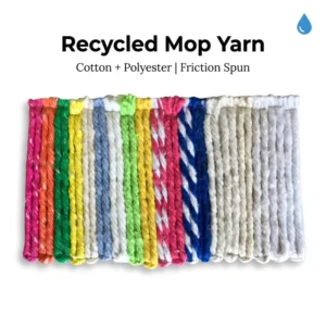 NE 0.5S 2 4 Ply High Water Absorption Friction Spun Mop Yarn Recycled Cotton Polyester for Wet Floor Mop