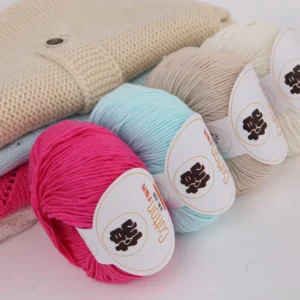Natural Color 100% Organic Cotton Yarn Hand Knitting Yarn Cotton