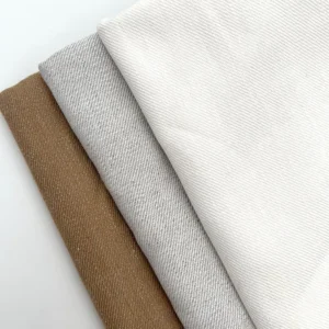 Natural Eco-Friendly Woven Pure Linen Yarn-Dyed Twill Texture Japanese Jacket Bottom Fabric for Boys