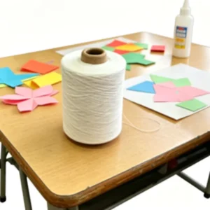 Natural White 100% Polyester 32S High Tenacity Ring Spun Sewing Thread Cost effective Stable Mass Production Fast Delivery Socks