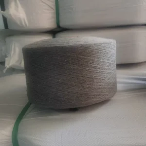 Ne 16s/1 Carded Open End Eco friendly Recycled 25% Cotton 75% Polyester Melange Blended Dark Grey Yarn for Socks