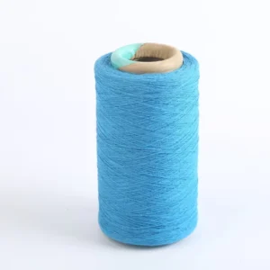Ne 7S Peacock Blue Regenerated Open end Spun Nylon Cotton Anti Pilling Embroidery Yarn for Socks and Towel Fabric