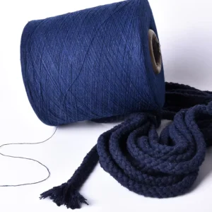 Ne 8 1 Dark Blue OE 50 Cotton 50 Polyester TC Yarn Cotton Blended Yarn RG Yarn For Knitting Weaving