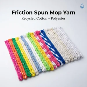 Ne0.5S 1.2s Factory Price Friction Spun Recycled Cotton Polyester Mop Yarn Custom Color for Floor Mop