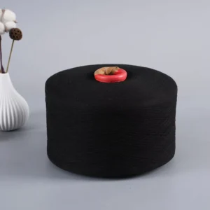 Ne10/1 Ne20/1 Black Regenerated Polyester Cotton Yarn 80/20 TC Knitting Yarn