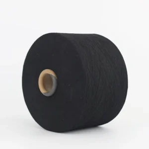 Ne20 1 Black GRS Certified High Tenacity Eco Friendly Recycled Cotton Blend Yarn 65% Cotton 35% Polyester