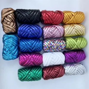 New DIY Bag Handmade Knitting Pillow Cat Bed Filling Thick Icelandic Thread Shiny Leather Material High Tenacity Dyed Fancy Yarn