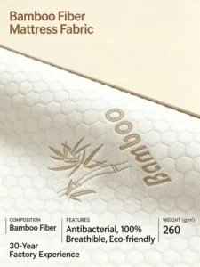New Design OEKO TEX Certified Jacquard Knitted Breathable Waterproof Yarn Dyed 100% Polyester Bamboo Home Textile Mattress