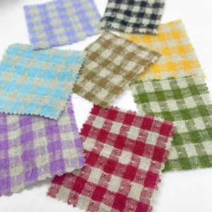 New Design Organic Yarn Dyed Woven 100% Linen Fabric Eco Friendly Dress Shirt Material Stone Washed Home Textile for Girls