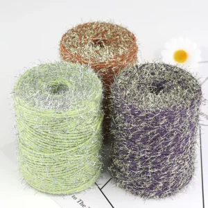New Hand Knitting Thread Gift Packing 100G Fluffy Fancy Crochet Yarn Weaving Feather Thread Metallic Thread Rofite Paper Thread