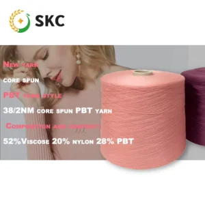 New Ring Spun Slub Yarn 38/2NM 52%Viscose 20%Nylon 28%PBT Anti-Pilling Dyed Hand Knitting & Weaving Use