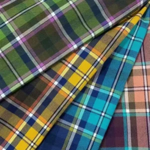 New Style 21S Yarn Dyed Twill Plaid 100% Cotton Woven Check Brushed Cotton Fabric Flannel for Classic Shirts