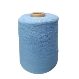 New Style Combed Cotton Covered Spandex Yarn 40S + 40D Light Blue Spandex Covered Yarn For Knitting