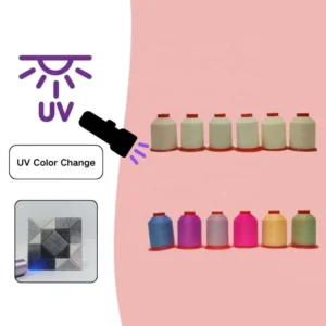 Noticeable Color Changing Thread UV Solar Active Polyester Embroidery Thread