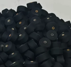 OE Carded Recycled Polyester Cotton Yarn Ne 6s Nm10/1 Black Sustainable Open End Spun Yarn for Weaving Bangladesh Sock Factory