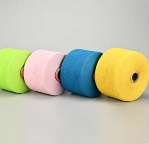 OE Eco Friendly Open End Low Twist Recycled Cotton Blended Carded Yarn Ne0.5s-Ne30s 30 Colors for Knitting