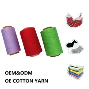 OEM ODM Cotton Yarn Dyed Mixed Colors Soft Hand Knitting Sewing Weaving Thread for Shirts Hoodies Weaving China